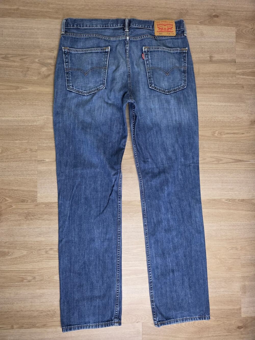 Levi's 514 Straight Jeans Men's W36 L34 Blue Wash Stretch Denim Casual